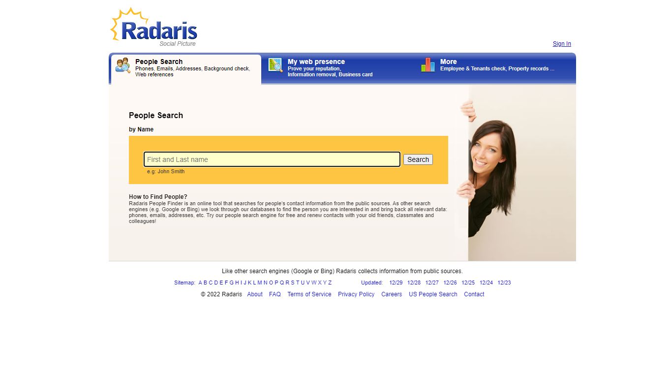 Radaris Europe: Radaris People Search - Free People Finder ...